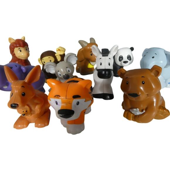 Fischer Price Little People Zoo/ Safari Animals Lot of 14 - Picture 3 of 4